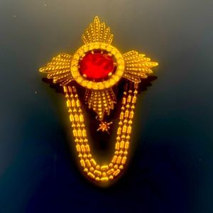 VINTAGE DeLizza and Elster aka Juliana Gothic Chic Antiqued Gold Maltese Cross